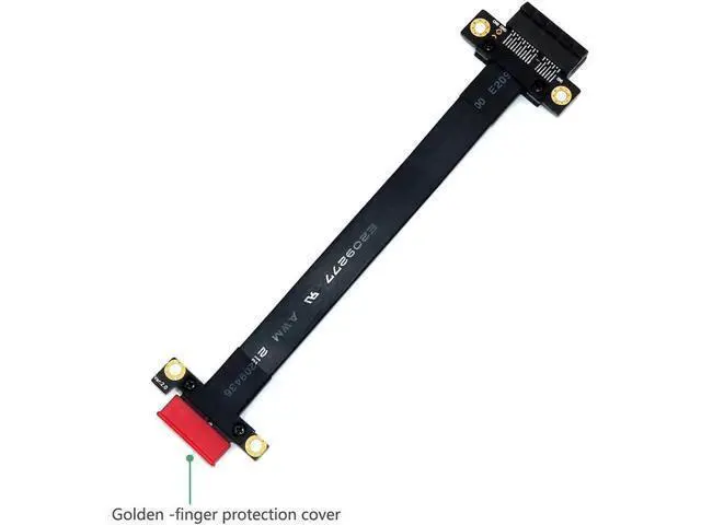 Alt view image 4 of 7 - Pci-e Extension Cable PCI-e riser Pci Express x1 Extension Cable with Gold-Plated Connector ,PCI-e PCI Express 36PIN 1X Expander Extension(180 Degree 20cm Extension Cord)
