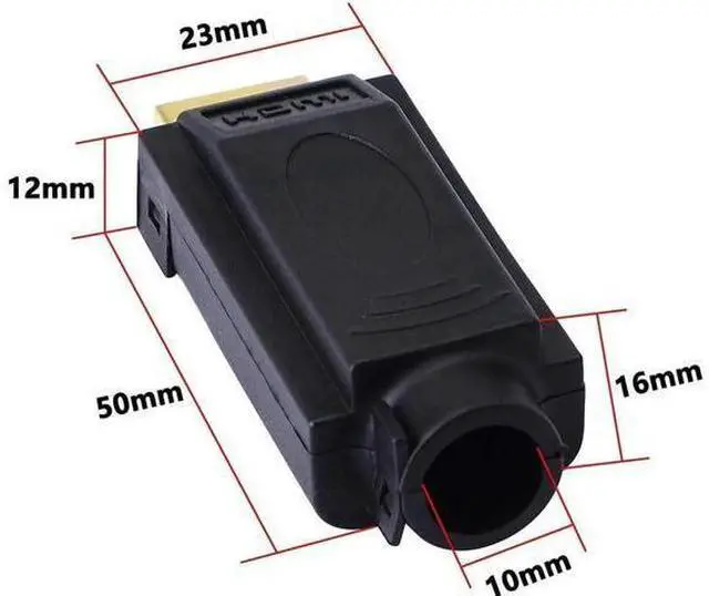 Alt view image 2 of 7 - 2 Pack HDMI Solderless Adapter Gold Plated HDMI Extension Cable Connector Signals Terminal Breakout Board Free Welding Connector with Plastic Cover Screwdriver