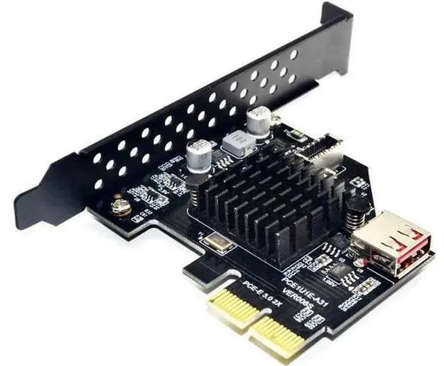 Main image of PCI-E to Type E Express Card, USB 3.1 Front Type-E Expansion Card PCI-E 2X Interface, USB 3.1 GEN2 10Gbps Type-E 20PIN Expansion Card for Desktop PCS (ASM3142)