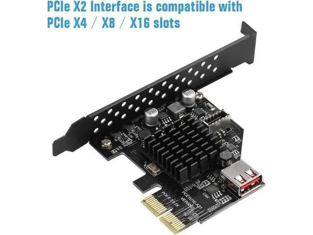 Alt view image 7 of 7 - PCI-E to Type E Express Card, USB 3.1 Front Type-E Expansion Card PCI-E 2X Interface, USB 3.1 GEN2 10Gbps Type-E 20PIN Expansion Card for Desktop PCS (ASM3142)