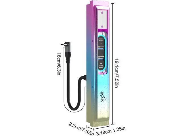 Alt view image 3 of 7 - Car USB Hub, Fast Charging USB Hub with LED Lighting, Model 3 / Modedl Y Car Docking Station with Smart Sensor, USB Hub for Car Dashboard with 27W Fast Charging for Car SUV Truck Laptop Mobile Red