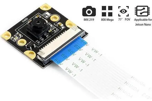 Main image of 8MP IMX219-77 Camera Compatible with NVIDIA Jetson Nano and Raspberry Pi Compute Module 3/3+, 8 Megapixels Camera Module IMX219 Sensor 3280×2464 Resolution 77 Degree Angle of View