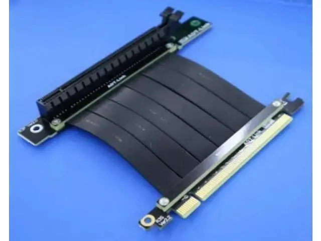 Alt view image 2 of 7 - PCI Express PCI-e3.0 16x Flexible Cable Card Extension Port Adapter Riser Card Graphics Cards Vertical Connector Cable L type