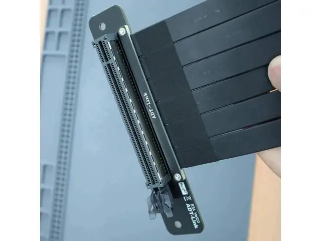 Alt view image 4 of 7 - PCI Express PCI-e3.0 16x Flexible Cable Card Extension Port Adapter Riser Card Graphics Cards Vertical Connector Cable L type