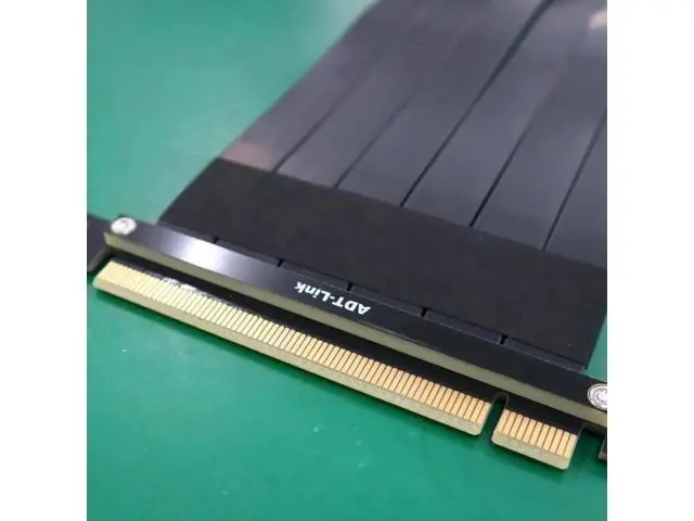 Alt view image 6 of 7 - PCI Express PCI-e3.0 16x Flexible Cable Card Extension Port Adapter Riser Card Graphics Cards Vertical Connector Cable L type