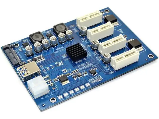 Alt view image 2 of 6 - M.2 NGFF PCIE PCI Express Extender Riser Card Adapter 4 PCI-E slot adapter PCIe Port Multiplier M2 Card For Mining