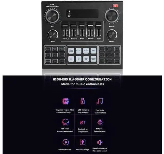 Alt view image 3 of 7 - V9 Audio Sound Card 3.5mm Microphone Headset Live Broadcast Studio Phone Computer Sound Adapter for Phone Computer