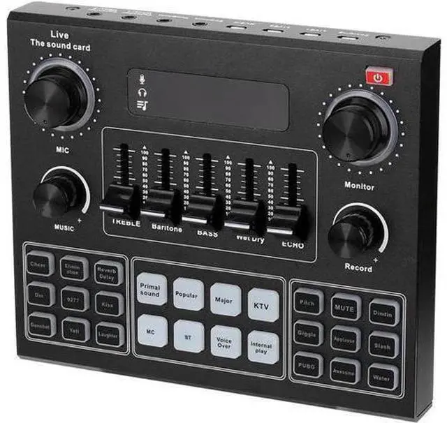 Main image of V9 Audio Sound Card 3.5mm Microphone Headset Live Broadcast Studio Phone Computer Sound Adapter for Phone Computer