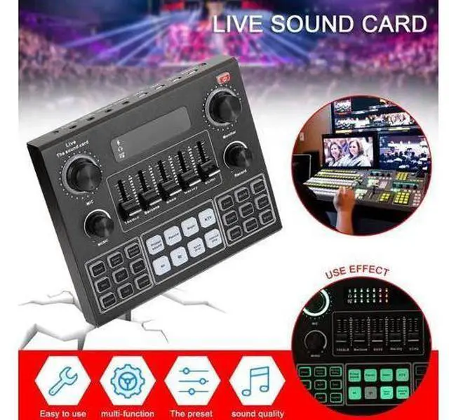 Alt view image 6 of 7 - V9 Audio Sound Card 3.5mm Microphone Headset Live Broadcast Studio Phone Computer Sound Adapter for Phone Computer