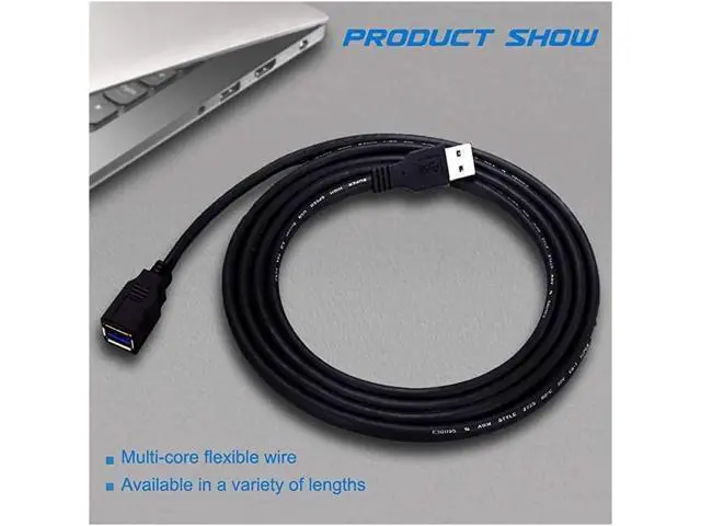 Alt view image 6 of 6 - Aomoproing USB 30 Extension Cable 12 ft USB Extension Cable USB 30 Extender Cord Type A Male to Female Data Transfer Lead for Hard DrivePrinterKeyboardCameraUSB Flash DriveCard Reader