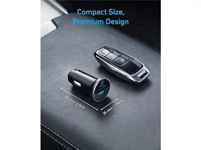 Alt view image 6 of 6 - USB C Car Charger Adapter, Anker 52.5W Cigarette Lighter USB Charger, 323 Anker Car Charger with 30W PowerIQ 3.0 Fast Charging for iPhone 15/15 Plus/15 Pro/15 Pro Max, Galaxy S23/22, Pixel