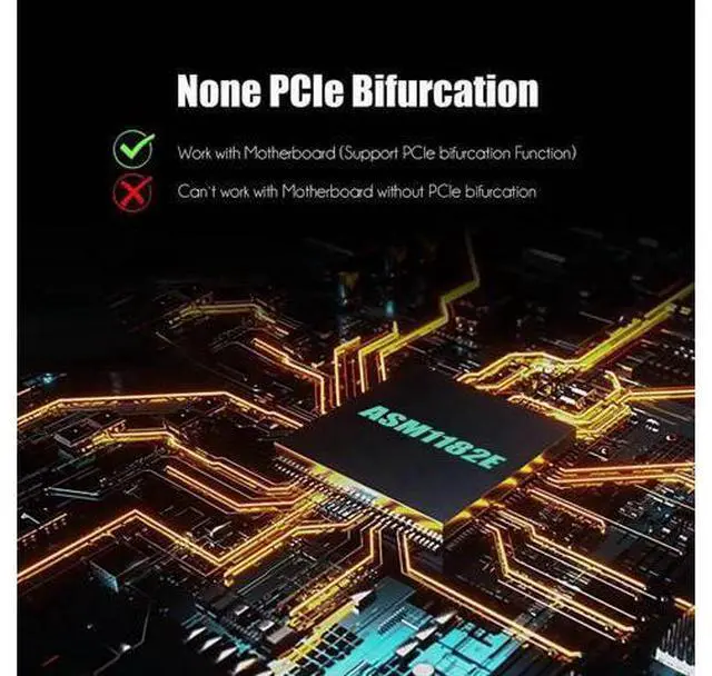 Alt view image 5 of 7 - PU21 Dual U.2 SSD to PCIe 4.0 X8 Adapter, Support 2 x U.2 SSD or Soft Raid, Without PCIe Splitter Function (PCIe Bifurcation Motherboard is Required)