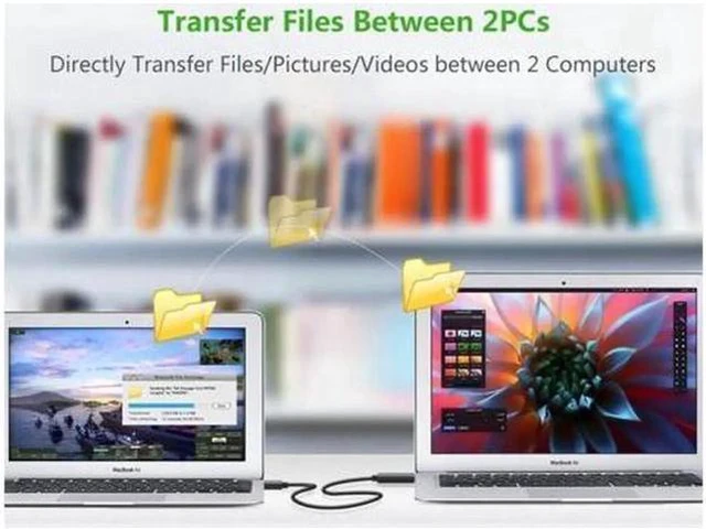 Alt view image 2 of 4 - Aomoproing UGREEN USB Data Transfer Cable USB 2.0 Transfer Data Easy Link Cable for Windows Mac Data transferring from PC to PC Black 2m