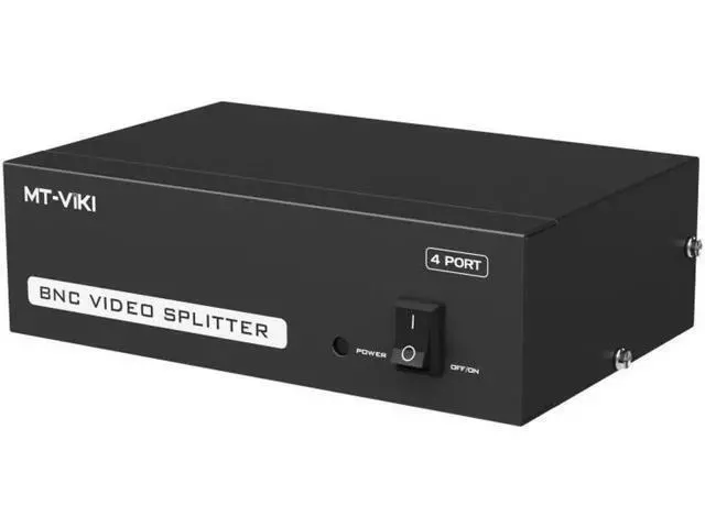 Alt view image 2 of 7 - 4 ports BNC video splitter 1 in 4 out security surveillance camera HD analog video splitter with power MT-104BC