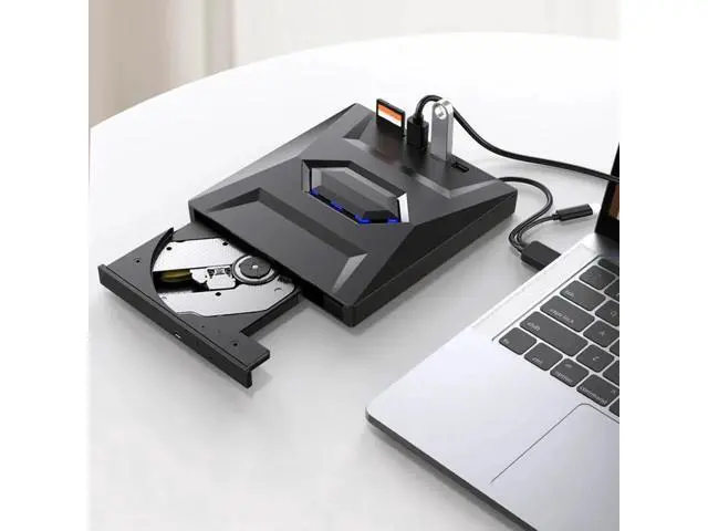 Alt view image 5 of 7 - 5 in 1 USB 3.0 Type C External CD DVD RW VCD Optical Drive with SD/TF Ports DVD Burner CD Writer Super Drive For Laptop Notebook