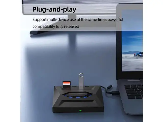 Alt view image 4 of 7 - 5 in 1 USB 3.0 Type C External CD DVD RW VCD Optical Drive with SD/TF Ports DVD Burner CD Writer Super Drive For Laptop Notebook