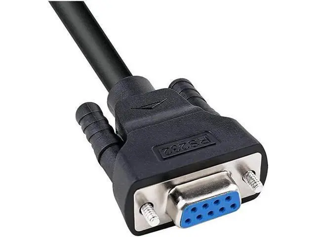 Alt view image 2 of 7 - DB9 RS232 Serial Cable Male to Female Extension Null Modem Cord Cross TXRX line for Data Communication 6 Feet Black