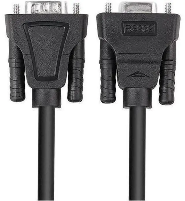 Alt view image 3 of 7 - DB9 RS232 Serial Cable Male to Female Extension Null Modem Cord Cross TXRX line for Data Communication 6 Feet Black