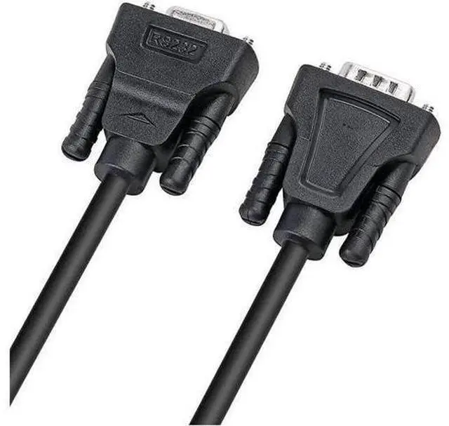 Alt view image 5 of 7 - DB9 RS232 Serial Cable Male to Female Extension Null Modem Cord Cross TXRX line for Data Communication 6 Feet Black