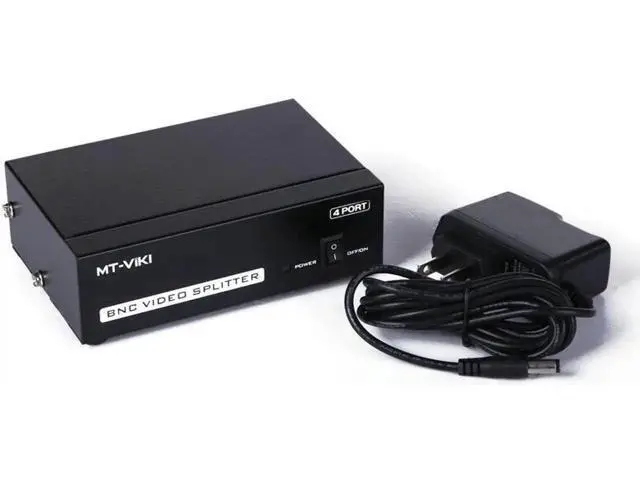 Alt view image 3 of 7 - 4 ports BNC video splitter 1 in 4 out security surveillance camera HD analog video splitter with power MT-104BC