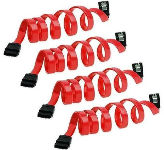 Alt view image 2 of 7 - 12-Pack SATA III Cable,SATA III 6.0 Gbps Data Cable Straight with Locking Latch 16 Inches SATA Cable Pack for HDDSSDCD and DVD Drives Red