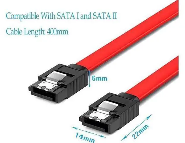 Alt view image 3 of 7 - 12-Pack SATA III Cable,SATA III 6.0 Gbps Data Cable Straight with Locking Latch 16 Inches SATA Cable Pack for HDDSSDCD and DVD Drives Red