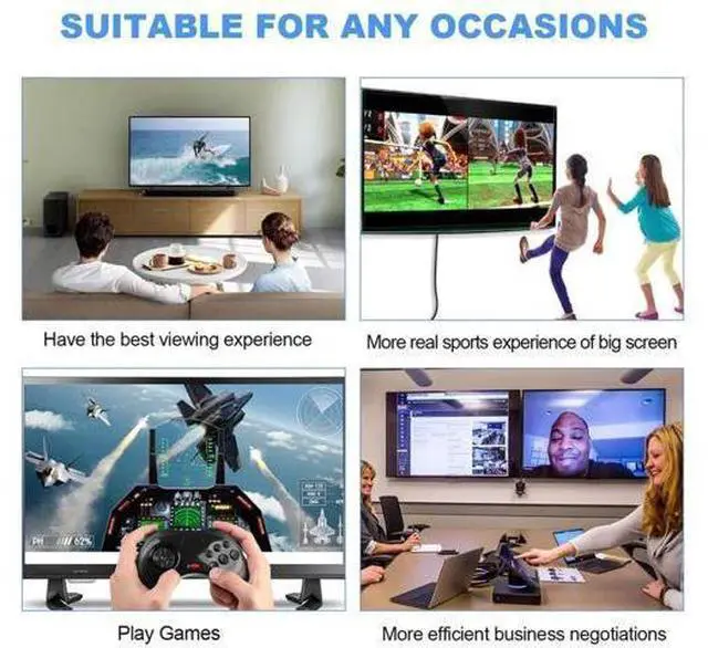 Alt view image 6 of 7 - 8K DisplayPort Cable 1.4 15ft, Ultra HD 4K 144Hz, 8K 60Hz HBR3(7680x4320) High Speed 32.4Gbps, Long Braided Copper DP Display Port 1.4 1.2 Cord