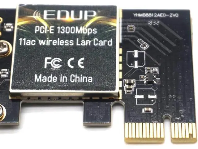 Alt view image 5 of 7 - PC WiFi Adapter PCI Express Wireless PCI Network Card 1300M 802.11ac LAN Network Adapter with 2 Antenna for Laptop PC Wifi Card