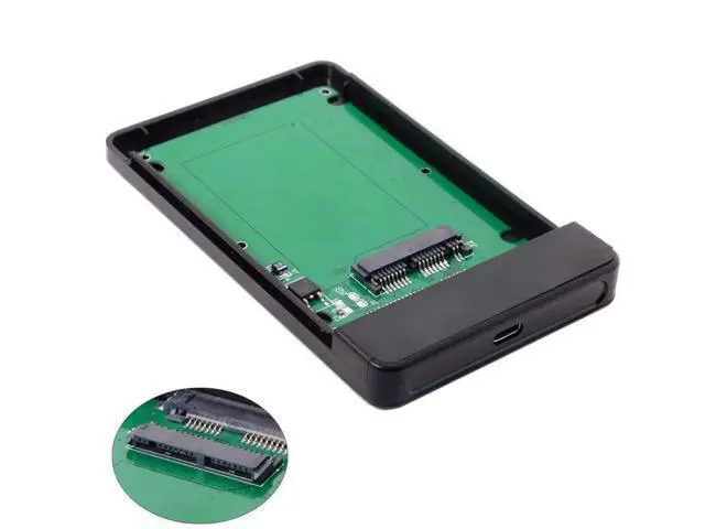 Alt view image 6 of 7 - Aomoproing USB 3.1 Type-C USB-C to 1.8 Inch Micro SATA 16pin 7+9 SSD for External Hard Disk Enclosure 5Gbps