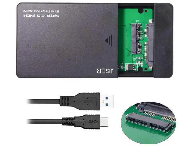 Alt view image 7 of 7 - Aomoproing USB 3.1 Type-C USB-C to 1.8 Inch Micro SATA 16pin 7+9 SSD for External Hard Disk Enclosure 5Gbps