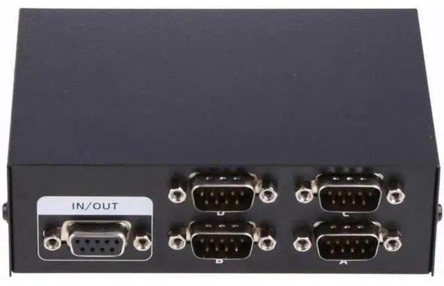 Alt view image 3 of 5 - Aomoproing Metal Case 4 Port Manual Rs-232 Switch for Pc Sharing to Serial Device 4 in 1 Out for Computer Printer Communication