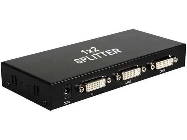 Alt view image 6 of 7 - DVI Splitter 1 in 2 Out 2 Port DVI Dual Monitors Distribution Duplicator Video Splitter (EDID Management) Support Resolution up to 4K2K/30HZ for PC Laptop DVR Projector HDTV