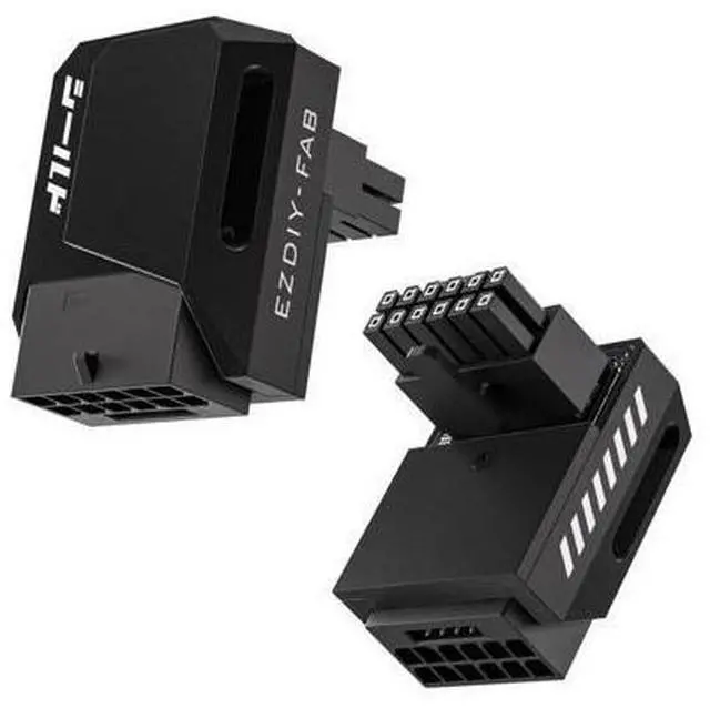 Main image of Aomoproing PCIe 5.0 Adapter - 600W 12+4pin,16pin 12VHPWR GPU Power Connector,12V-2x6 GPU Adapter,90 Degree Right Angle - Compatible with RTX 3090Ti, 4070Ti, 4080, 4090 GPU - RVS Type, Black, 1 Pack