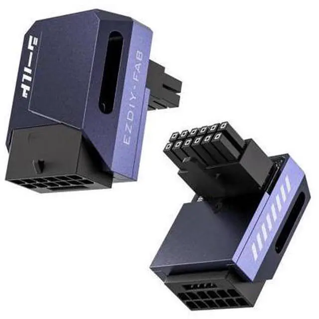 Main image of Aomoproing PCIe 5.0 Adapter - 600W 12+4pin,16pin 12VHPWR GPU Power Connector,12V-2x6 GPU Adapter,90 Degree Right Angle - Compatible with RTX 3090Ti, 4070Ti, 4080, 4090 GPU - RVS Type, Purple, 1 Pack
