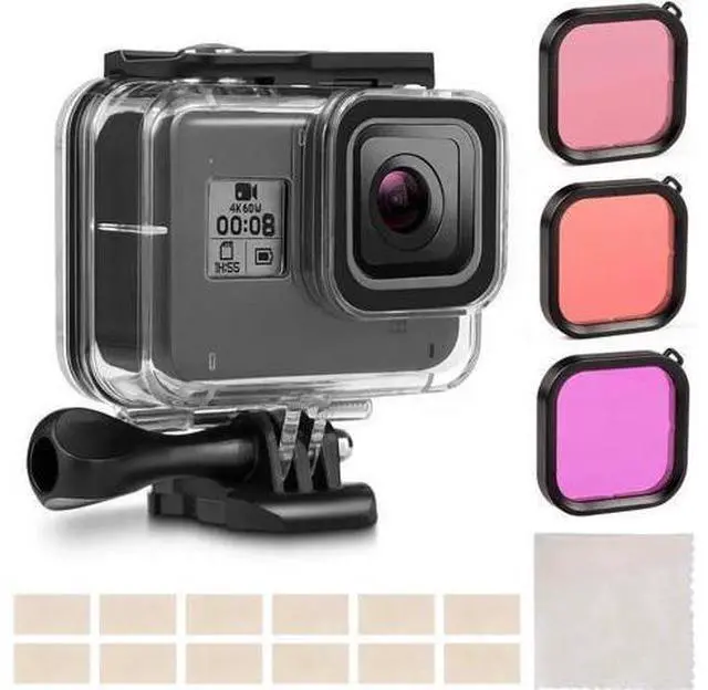 Main image of Accessories for Gopro Hero 8 Black Kits with Waterproof Protective Housing Case + 3 Pack Diving Filter+ 12 PCS Anti-Fog Insert Kits for Gopro Hero 8 Action Camera