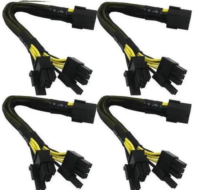 Main image of Aomoproing COMeap GPU VGA PCIe 8 Pin Female to Dual 2X 8 Pin (6+2) Male PCI Express Power Adapter Braided Y-Splitter Extension Cable 9-inch(23cm) 4/Pack