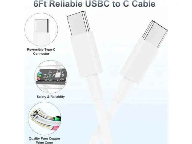 Alt view image 5 of 7 - iPhone 15 Fast Charger, 20W USB C Charging Block for Apple iPhone 15 Plus/15 Pro Max, iPad Pro 12.9/11 inch/4/3th/Air/Mini/6 Gen,iPad Wall Plug Power Adapter Cube Brick/6ft Type C to C Cable Cord Long