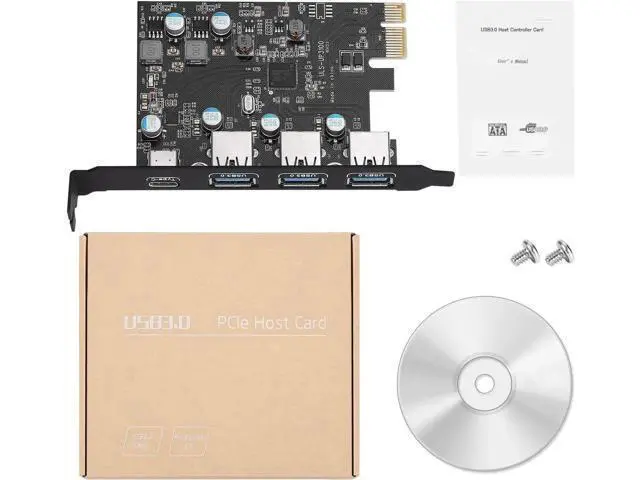 Alt view image 2 of 7 - Aomoproing PCIe USB 3.0 Card 5Gbps Super Speed with Type C (1)& Type A(3) PCI Express x1 Internal USB Port Cards for Window 7/8/10 and MAC OS 10.8.2 Above
