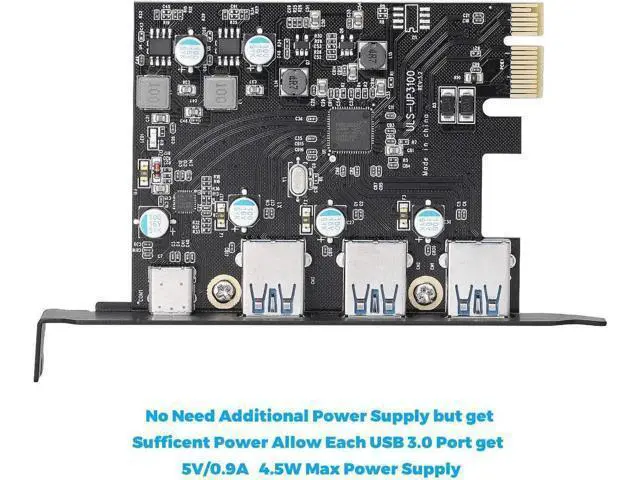 Alt view image 3 of 7 - Aomoproing PCIe USB 3.0 Card 5Gbps Super Speed with Type C (1)& Type A(3) PCI Express x1 Internal USB Port Cards for Window 7/8/10 and MAC OS 10.8.2 Above