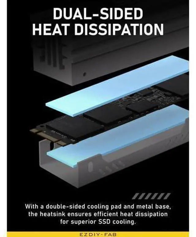 Alt view image 5 of 7 - Shield ARGB M.2 SSD Heatsink with Build-in 20mm PWM Fan, Premium Aluminum Design,5V 3-Pin ARGB Sync, High-Performance SSD Cooler for M.2 2280-White-1 Pack