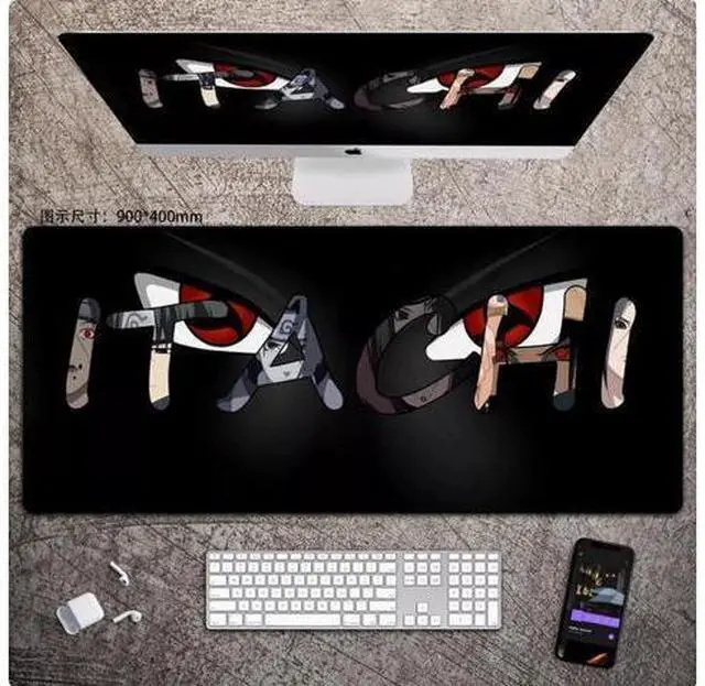 Main image of Anime NARUTO mouse pad Extended Gaming Mouse Pad with Stitched Edges, Large Mouse pad with Non-Slip Rubber Base for Work & Gaming, Office & Home 800*300mm