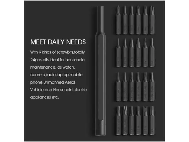 Alt view image 5 of 7 - 24 in 1 Multi-purpose Precision Screwdriver Set Aluminium S2 Steel Repair Tools