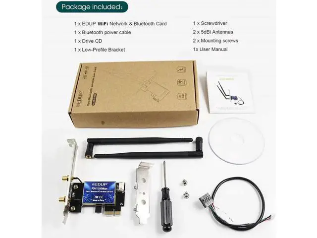 Alt view image 3 of 7 - 1200M WiFi PCI Express Adapter Dual Band 5GHz/2.4GHz Wireless Bluetooth PCI-E Network Card Adapter for PC Desktop Windows 10
