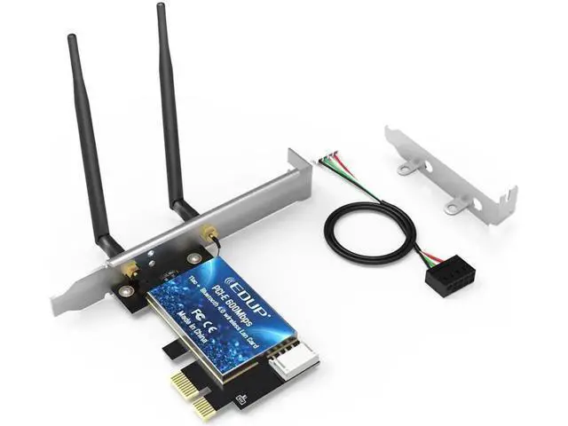 Alt view image 6 of 7 - 1200M WiFi PCI Express Adapter Dual Band 5GHz/2.4GHz Wireless Bluetooth PCI-E Network Card Adapter for PC Desktop Windows 10