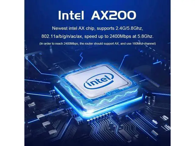Alt view image 3 of 7 - 3000Mbps WiFi 6 PCI-E Network Card 802.11ax/ac Dual band 2.4G/5GHz Wireless Intel AX 200 PCI Express WiFi Bluetooth Adapter