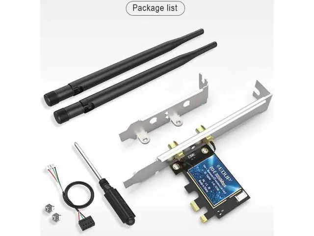Alt view image 4 of 7 - 3000Mbps WiFi 6 PCI-E Network Card 802.11ax/ac Dual band 2.4G/5GHz Wireless Intel AX 200 PCI Express WiFi Bluetooth Adapter