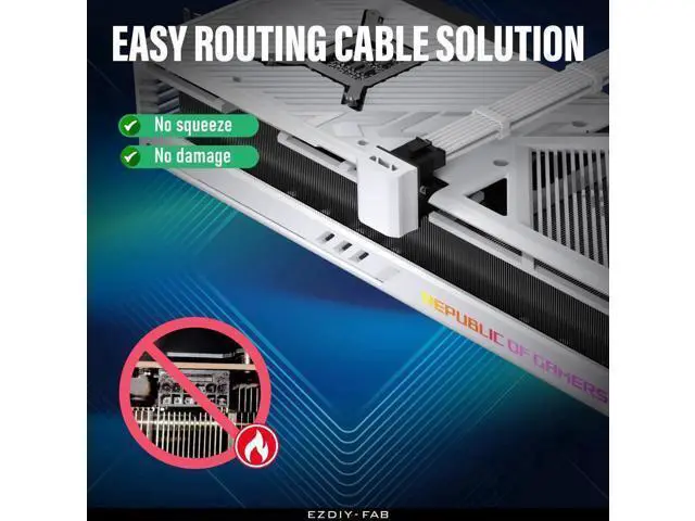 Alt view image 3 of 7 - Aomoproing 12VHPWR 12+4 Pin Angle Connector Power Adapter for RTX40' Series Graphics Card, Supports 600W Output, Comptatible to RTX4090,4080,4070ti -180 Degrees STD Type- White-1 Pack