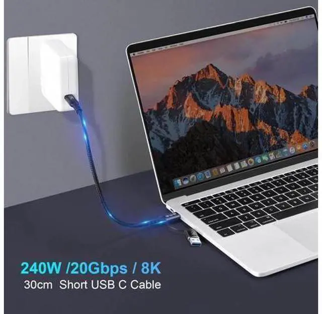 Alt view image 4 of 7 - Aomoproing USB2.0 A to USB C 3.2 Type C 20Gbps Male to Male Detachable 1m 3.3ft Cable Data Extension 10Gbps 240W Fast Charge 8K Ultra HD Video Data Connection Power Line
