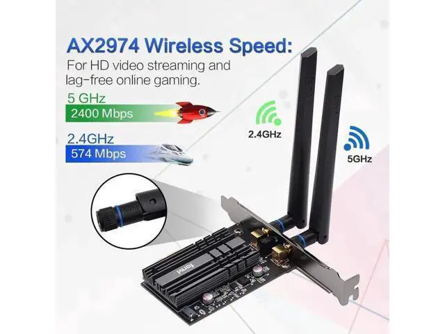 Alt view image 5 of 7 - 3000Mbps Wifi 6 Intel AX200 PCIe Wireless Wifi Network Adapter Wi-Fi Card 2.4G/5Ghz 802.11ac/ax Bluetooth 5.1 For PC Desktop