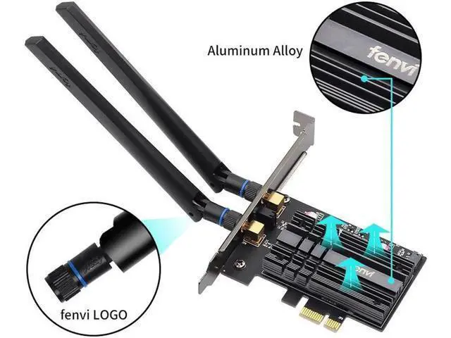 Alt view image 6 of 7 - 3000Mbps Wifi 6 Intel AX200 PCIe Wireless Wifi Network Adapter Wi-Fi Card 2.4G/5Ghz 802.11ac/ax Bluetooth 5.1 For PC Desktop